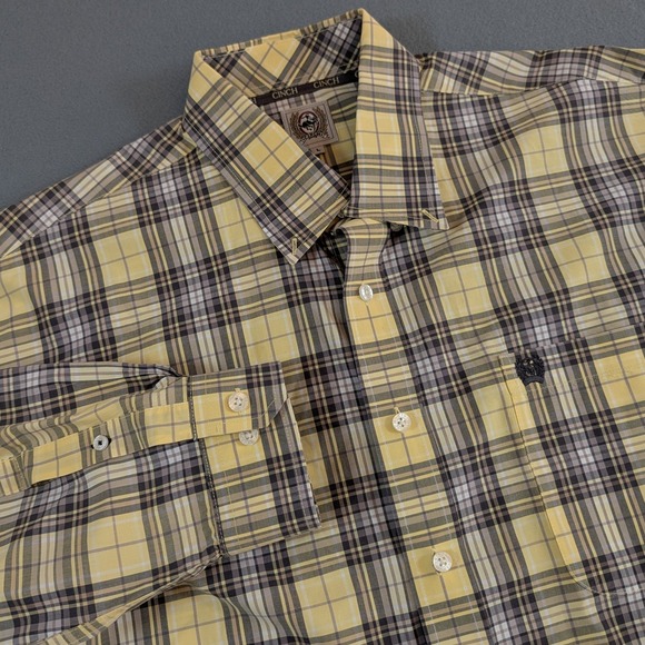 Cinch Other - Cinch Mens Long Sleeve Button‎ Up Shirt Size Large Plaid
